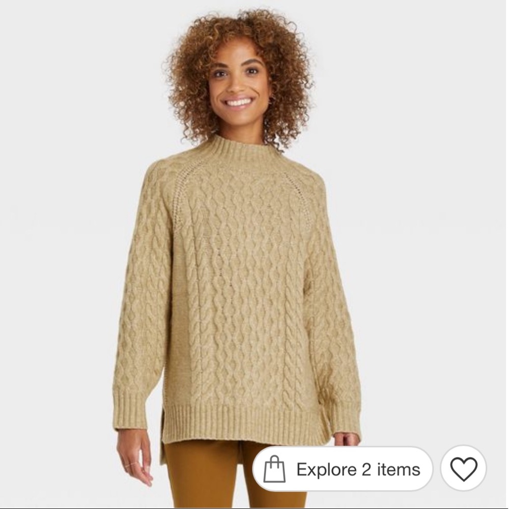 Women's Mock Turtleneck Pullover Sweater A New Day